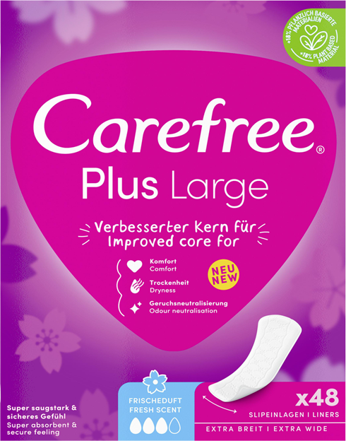 Carefree Slipeinlagen Plus Large Fresh