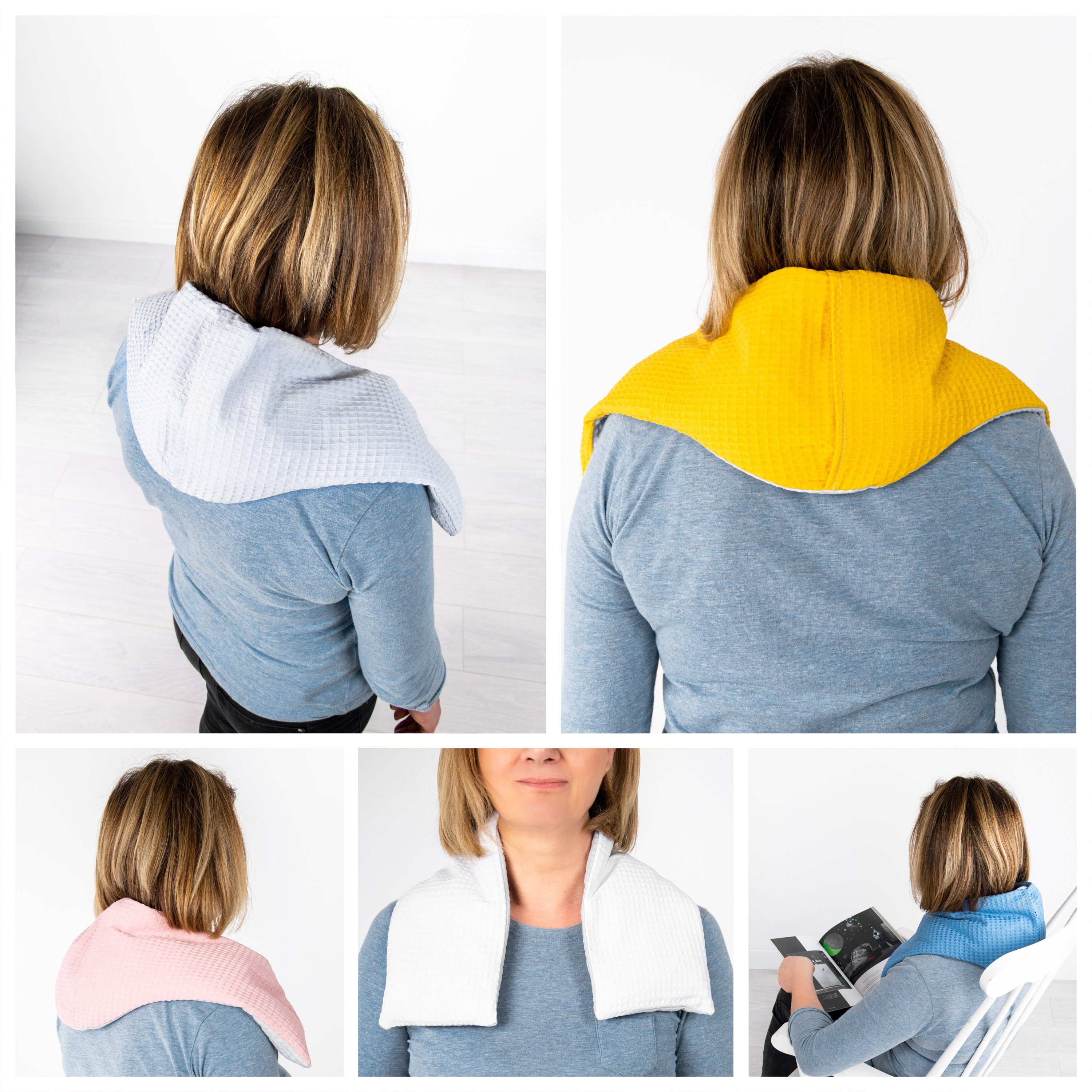 Amilian Kirschkernkissen (Made in EU) ca. 75 x 15cm; Wärmekissen; Wärmekompresse; Körnerkissen; Kirschkernsack; Kirschkern; Kissen für Kinder, Erwachsene, ideal als Massagekissen; Kältekissen; Waffel, Wärmekissen, Wärmekompresse, Massagekissen, Kälte