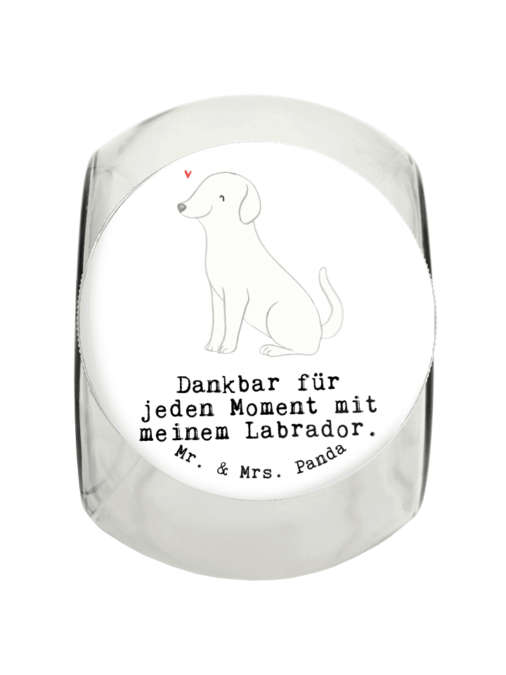 Mr. & Mrs. Panda Leckerli Glas Labrador Moment mit Spruch in Weiß günstig kaufen