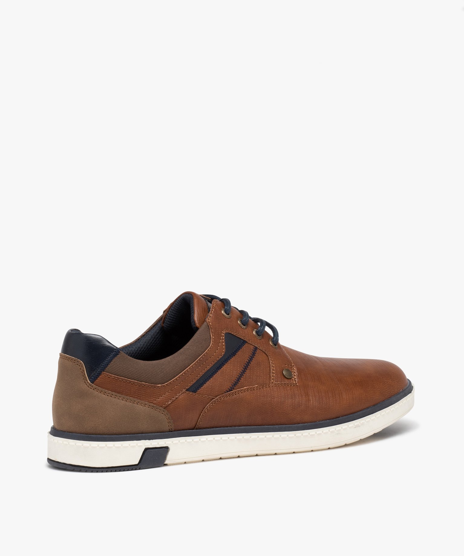 Derbies style tennis à semelle contrastée homme camel | GEMO