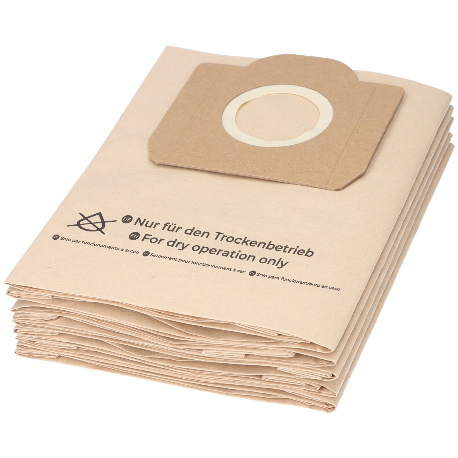 McFilter Staubsaugerbeutel (10 Stück) geeignet für Kärcher 6.959-130.0, passend für Kärcher Nass-Trockensauger WD3 WD 3 und MV3 MV 3 Staubsauger, Gummidichtring, hohe Reißfestigkeit, ungeeignet für Fein - und Schleifstaub, 10 St., Filterpapier, 3-lag