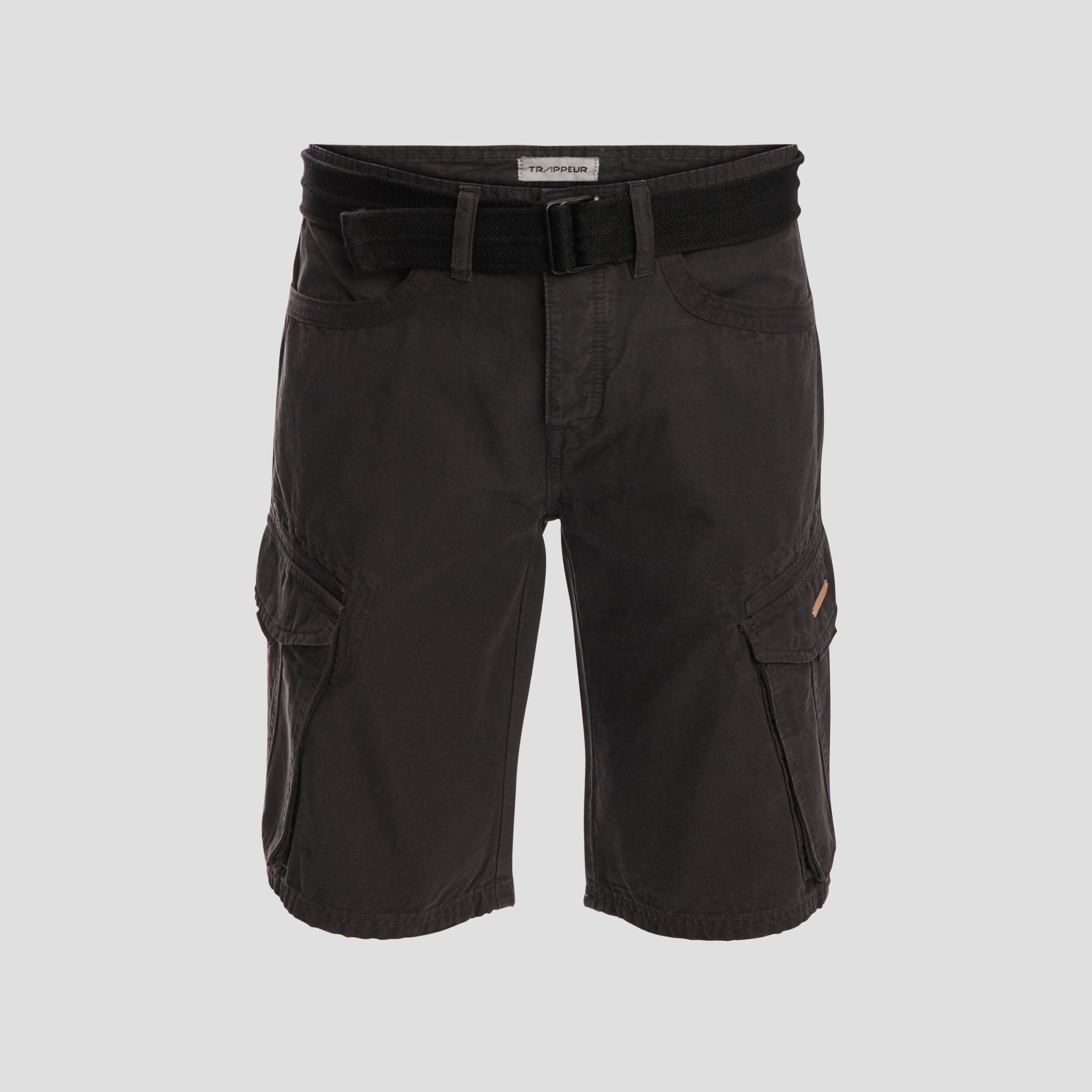 Bermuda regular avec ceinture Trappeur gris foncé homme | La Halle