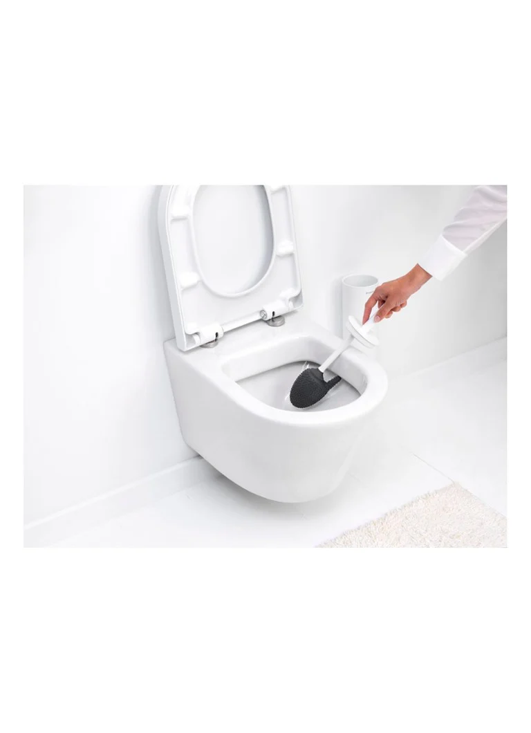 Scopa per WC Brabantia MindSet con supporto, 40,6 cm.