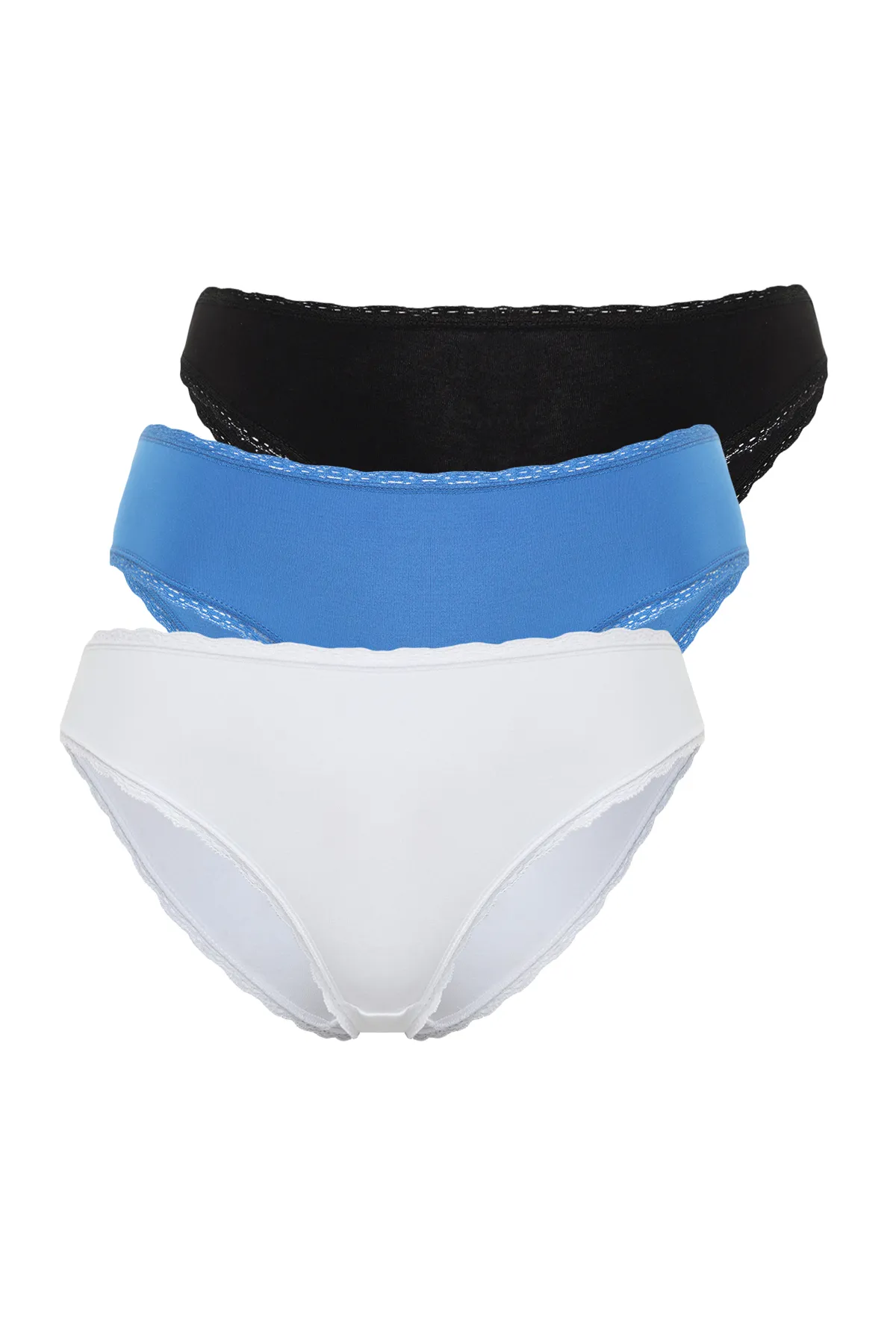 Trendyol Collection  Mehrfarbige Hipster-Strickhöschen aus Polyamid im 3er-Pack THMSS24KU00017