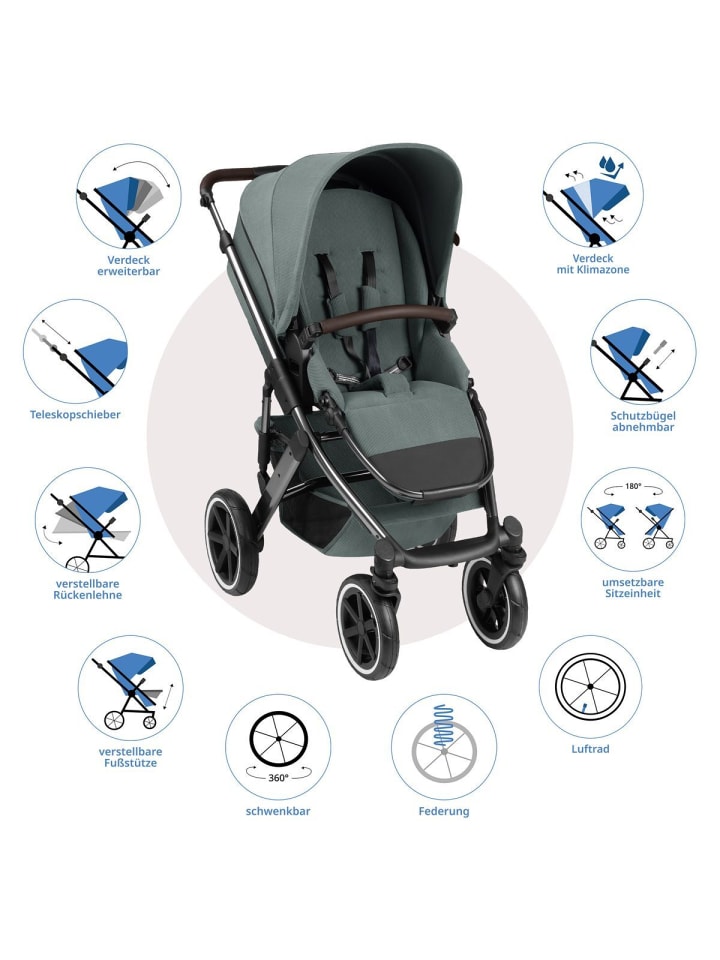 ABC-Design 3in1 Kinderwagen-Set Salsa 4 Air - inkl. in gruen günstig kaufen onesize