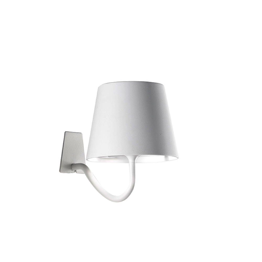 Zafferano LED Wandleuchte LED Akku Wandleuchte Poldina in Weiß 2,2W 188lm IP54, keine Angabe, Leuchtmittel enthalten: Ja, fest verbaut, LED, warmweiss, Wandleuchte, Wandlampe, Wandlicht