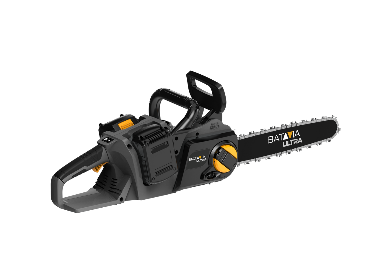 Batavia 36V (2x18 V) Brushless Akku-Kettensäge(mit 2x 4Ah Akku und Doppel-Ladegerät)
