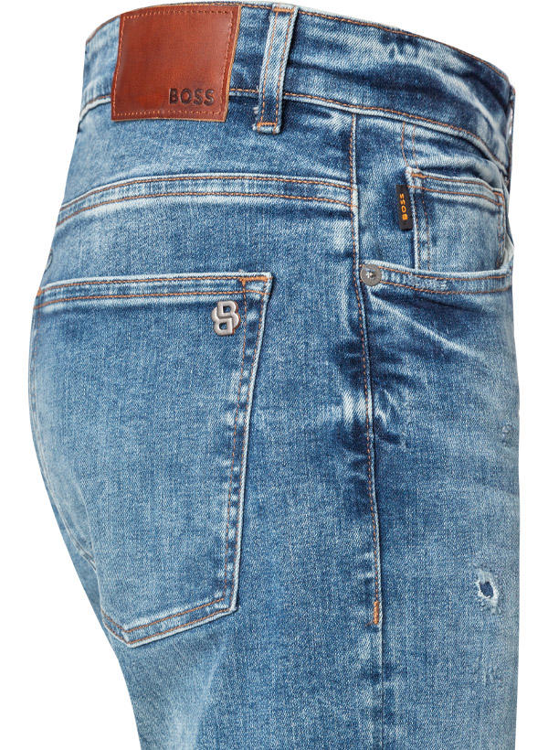 BOSS Orange, Jeans, Slim Fit, Baumwoll-Stretch, mittelblau