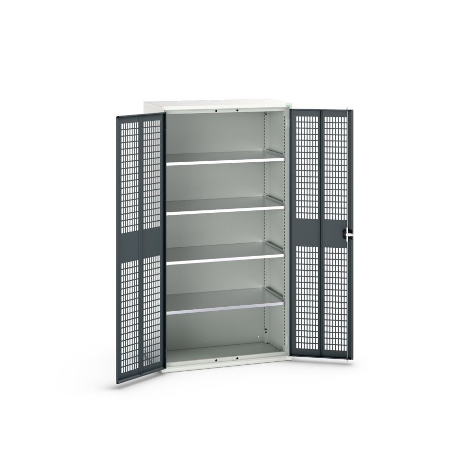 Armário Bott 16926770.19 Verso com portas de batente 1050x550x1000mm 4 prateleiras RAL 7016