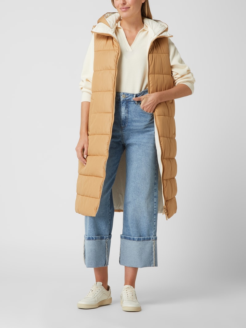 Steppweste mit Wendefunktion in camel