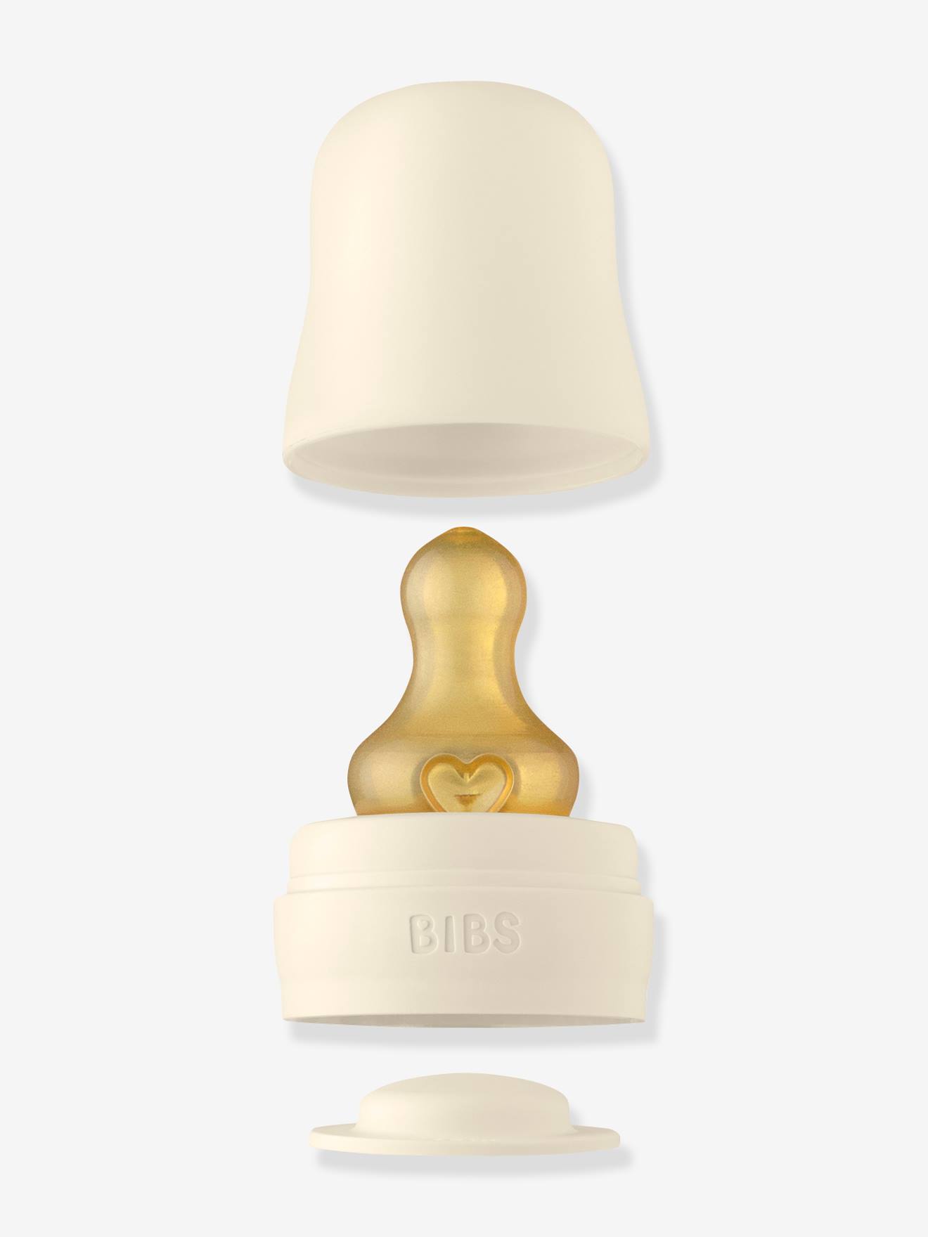 Biberon en verre 225 ml BIBS blanc
