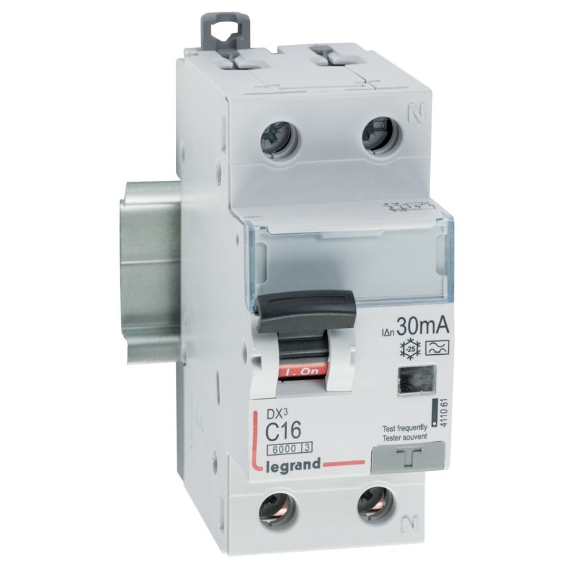 Schutzschalter DX3 FI/LS, C-Charakteristik, 16A, 1P+N, 6kA, 30mA, Typ A, 230VAC, 2TE - ATU