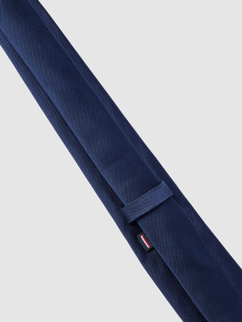 Krawatte aus Seide (7 cm) Modell 'RIB SOLID' in marineblau