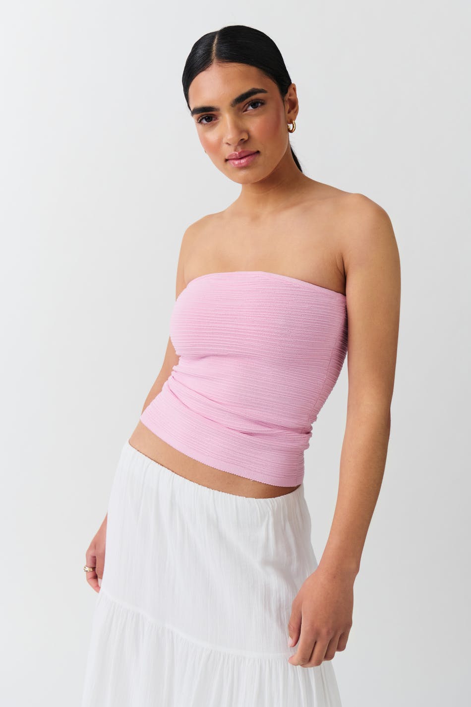 Knitted tube top