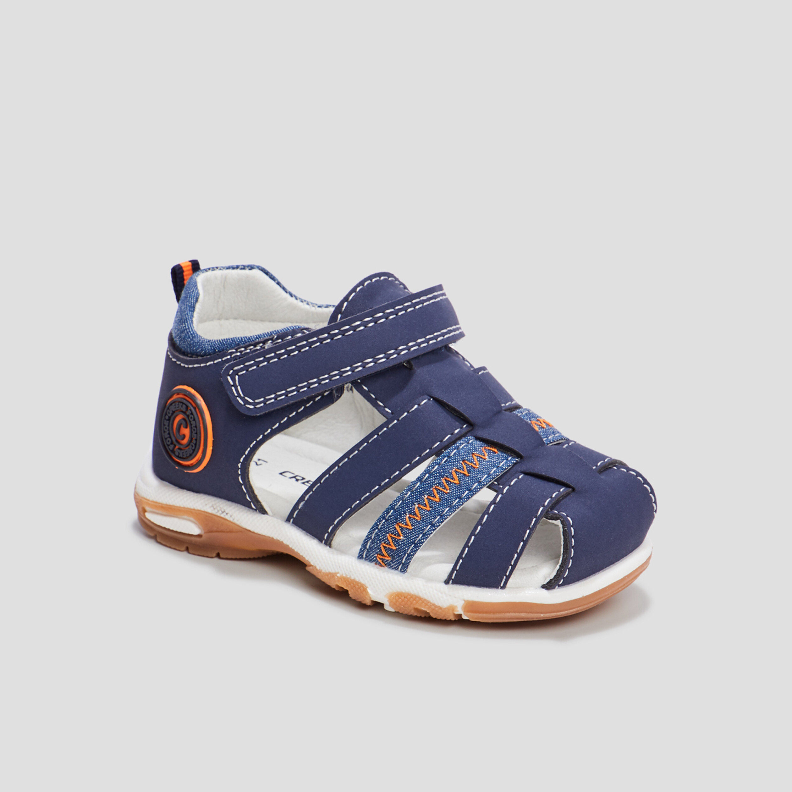 Sandales à scratchs Creeks bleu marine bébé garçon | La Halle