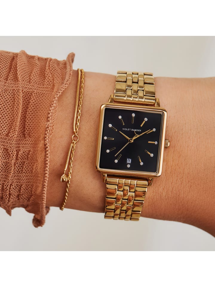 Violet Hamden Quartzuhr Dawn in Gold günstig kaufen M