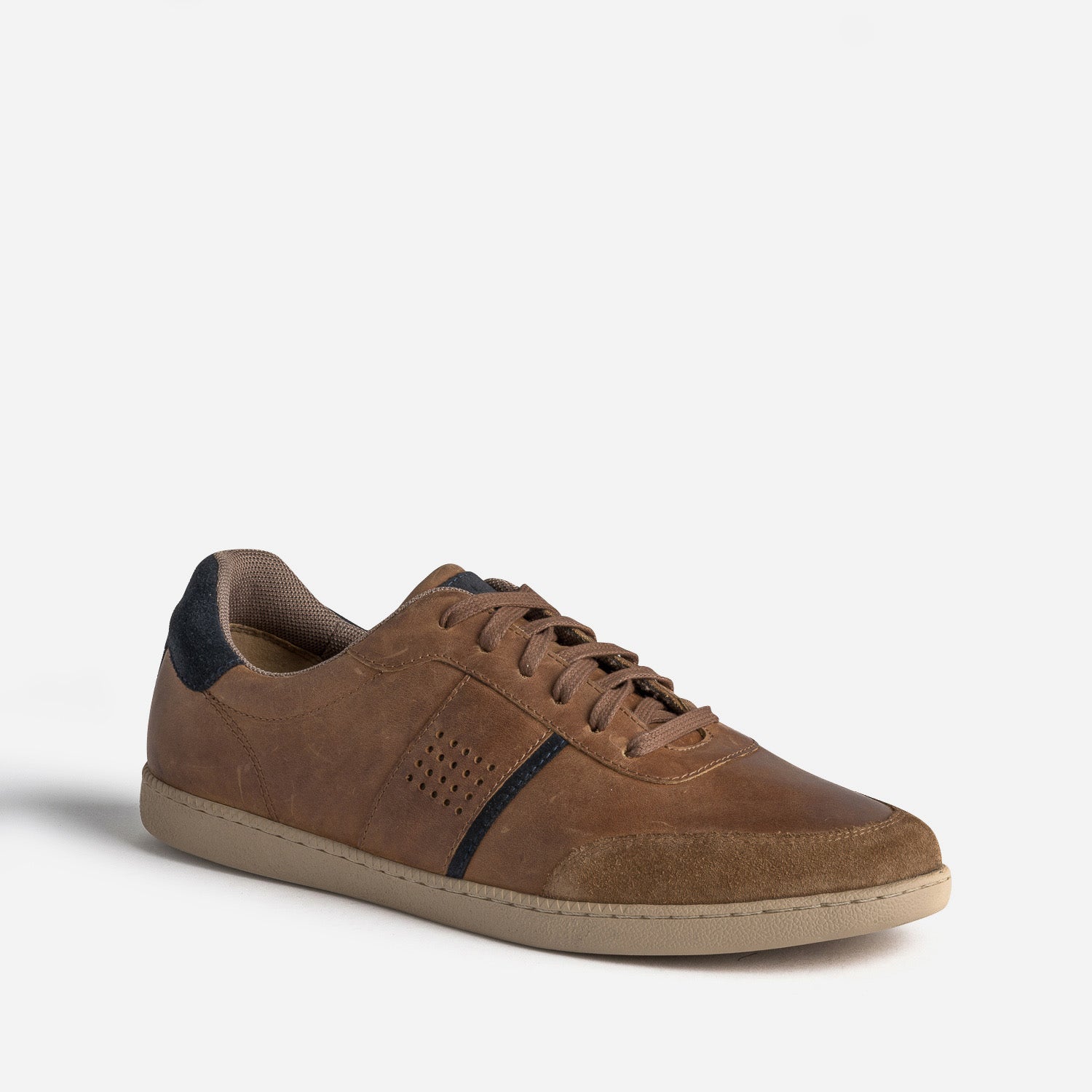 Tennis TBS marron en cuir