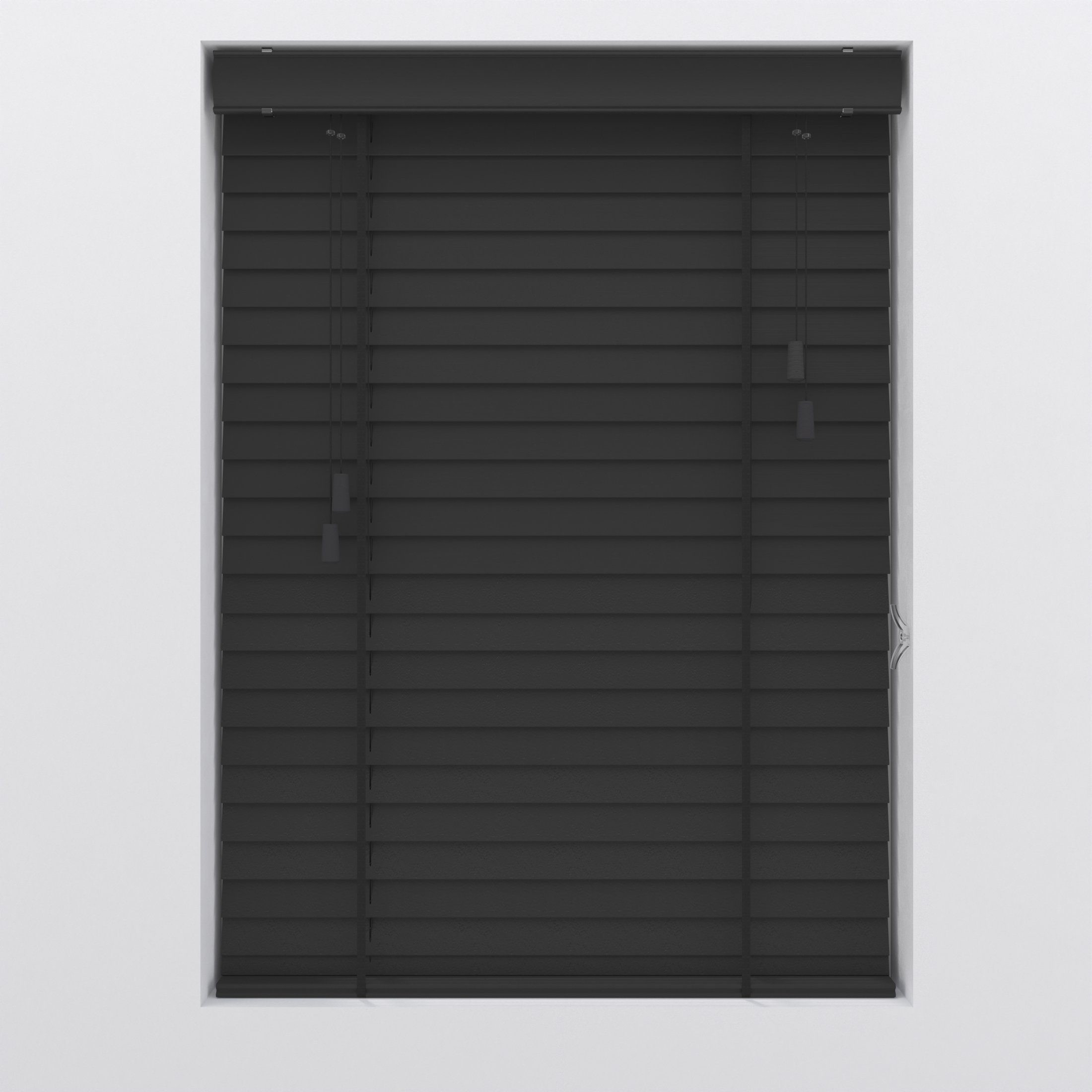 Jalousie Bambus 60x130, Lichtdurchlässig, Schwarz, Cocoon, freihängend, Feuchtigkeitsbeständig