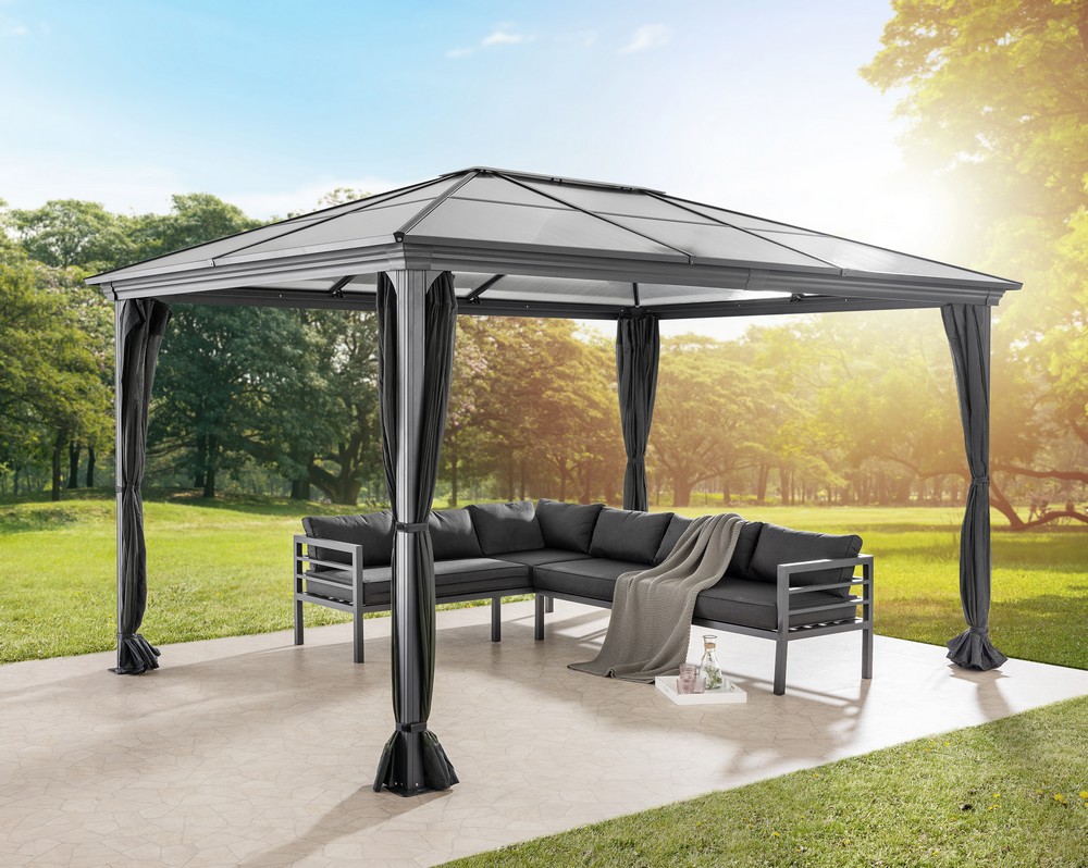 lovingHome® Gartenpavillon, Gartenzelt, Partyzelt, Pavillon, 9㎡