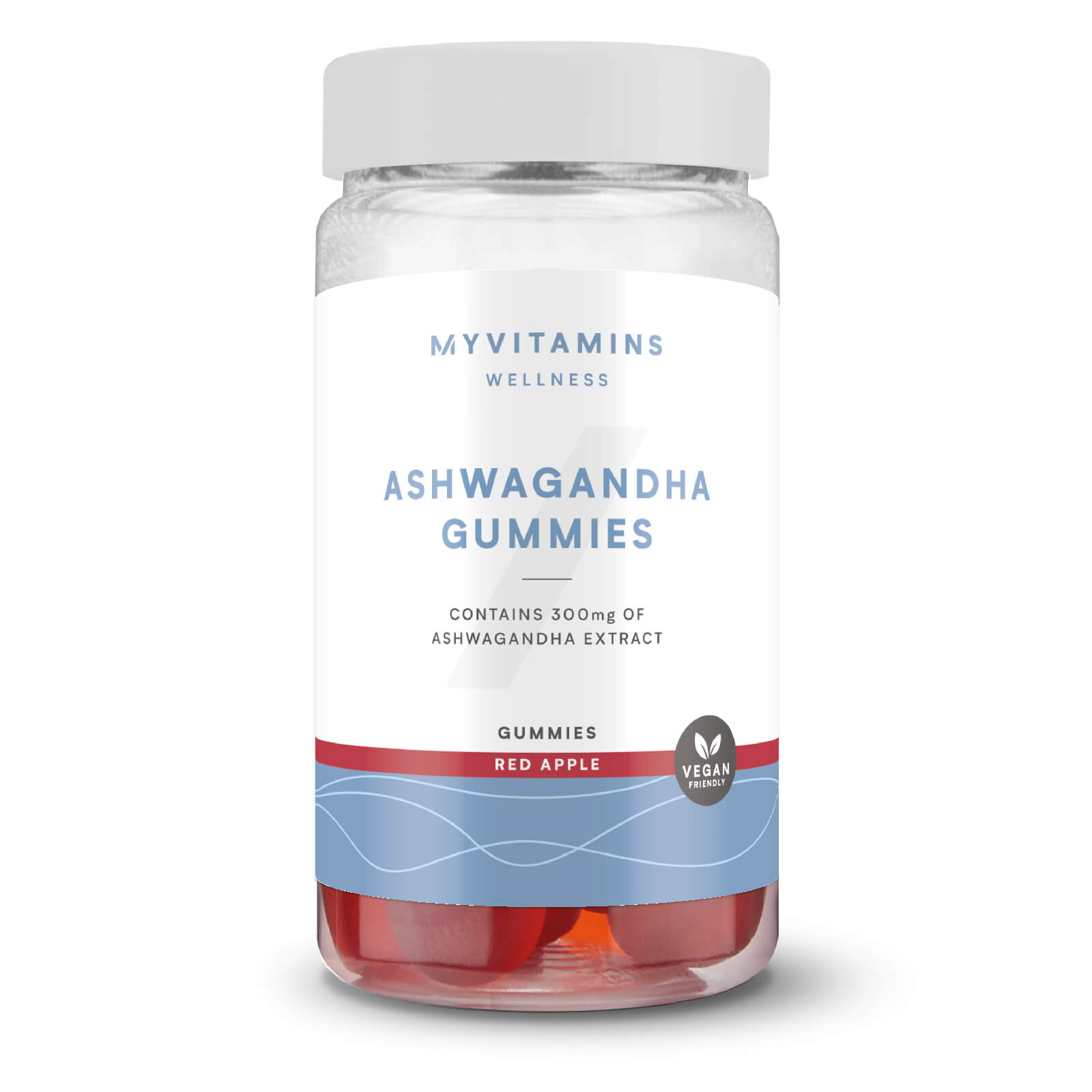 Myvitamins Ashwagandha Gummies, Pot, 60 Gummies, Red Apple