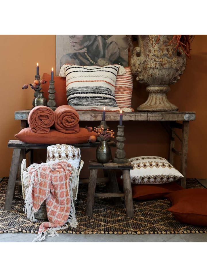 Chic Antique Decke AIX Terracotta Creme 150x130 cm günstig kaufen onesize