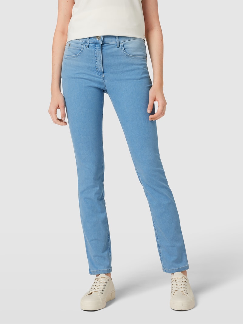 Slim Fit Jeans im 5-Pocket-Design Modell 'TWIGY' in hellblau
