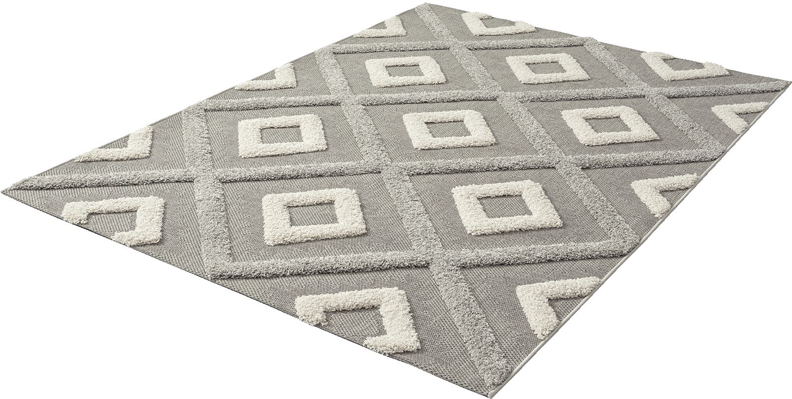 Outdoorteppich Karel In & Outdoor Teppich wetterfest - hochwertiger Teppich, the carpet, Rechteck, Höhe: 20 mm, pflegeleicht, Shaggy-Elemente, Boho-Stil, Flachgewebe