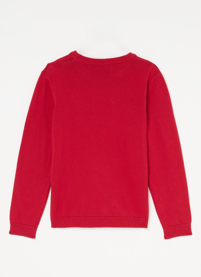Suéter Benetton de malha fina com bordado do logotipo.