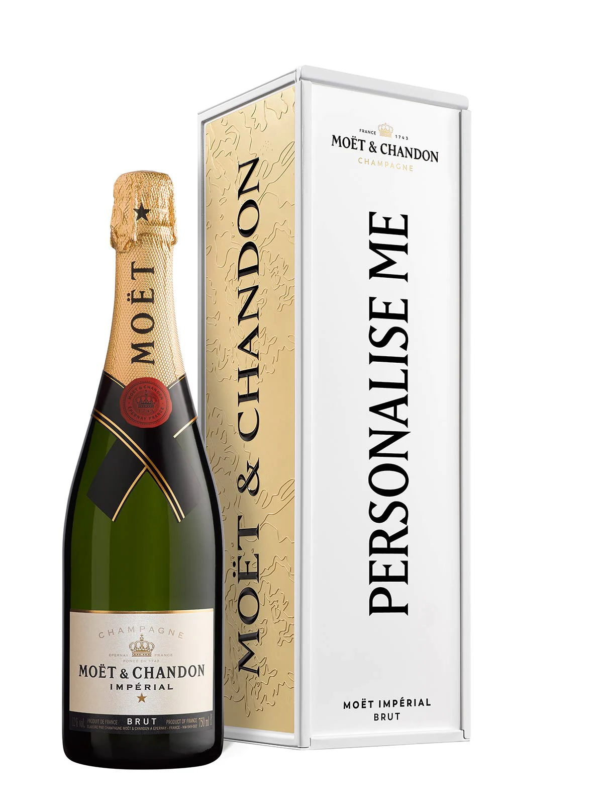 Moët & Chandon Imperial Brut in klassischer Geschenkbox aus Metall
