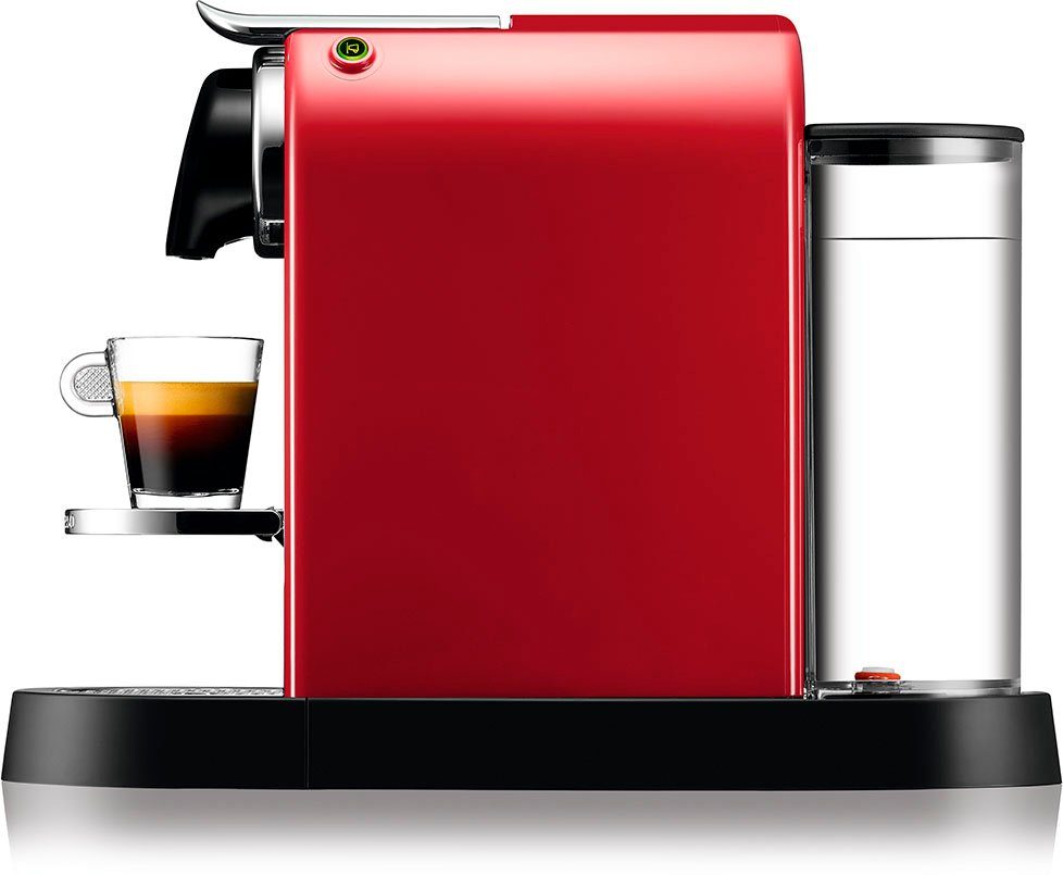 Nespresso Kapselmaschine XN7615 CitiZ & Milk von Krups, inkl. Aeroccino Milchaufschäumer, Willkommenspaket mit 7 Kapseln