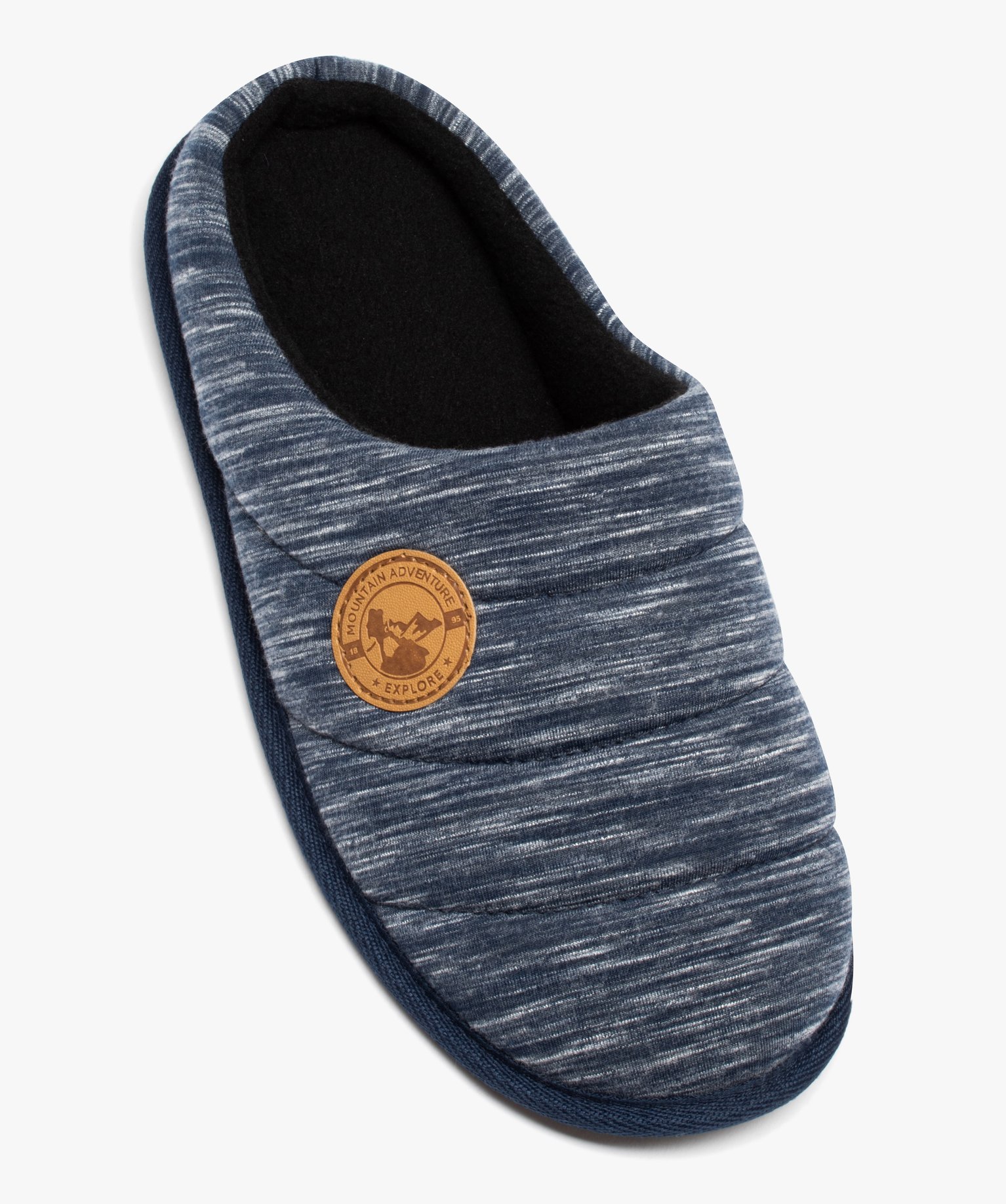 Chaussons homme en jersey moelleux bleu | GEMO