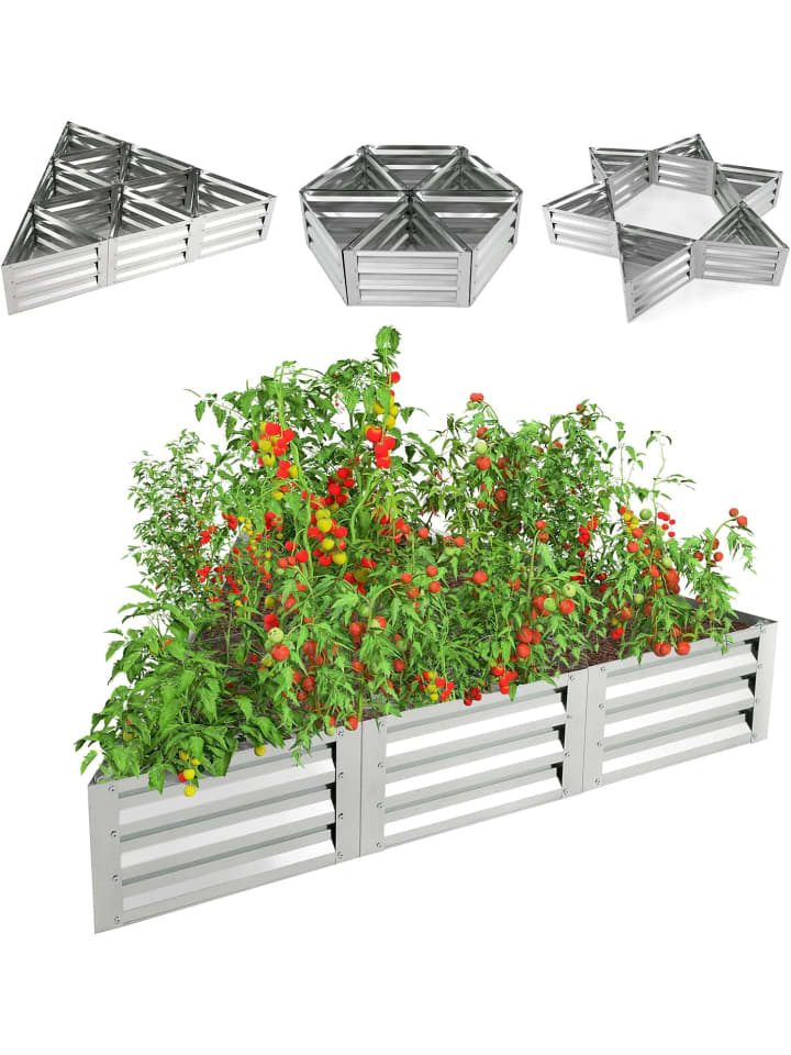 COSTWAY Hochbeet 6 tlg. Set in Silber günstig kaufen onesize
