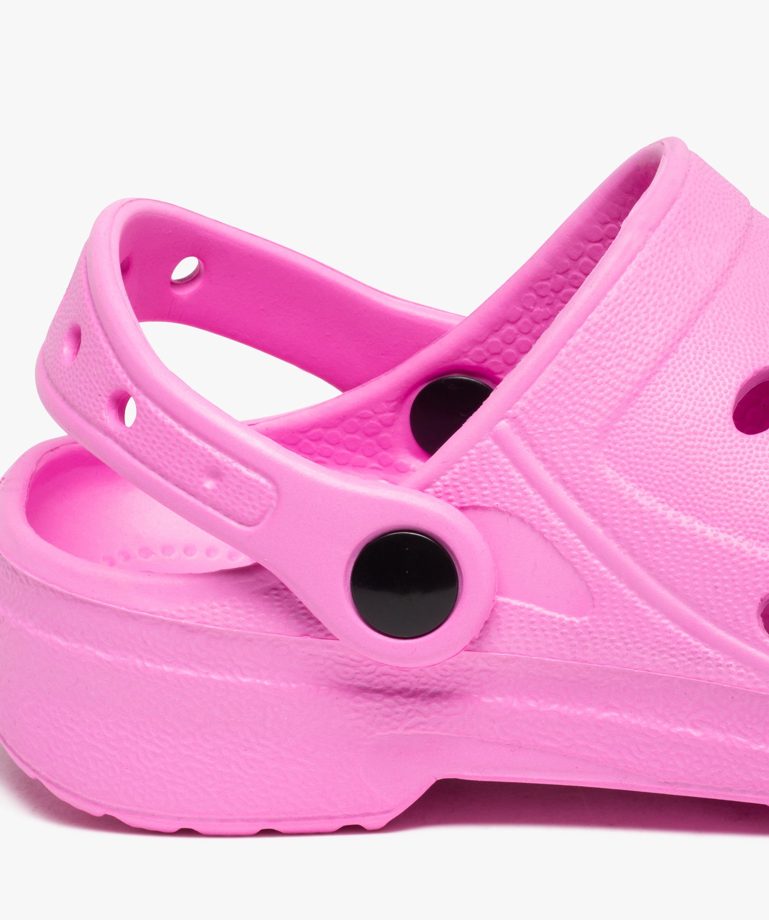 Sabots souples fille unis dessus perforé rose | GEMO