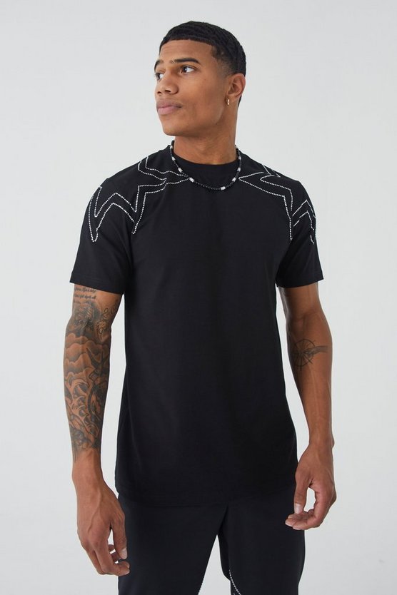 Slim-Fit T-Shirt mit Sternen