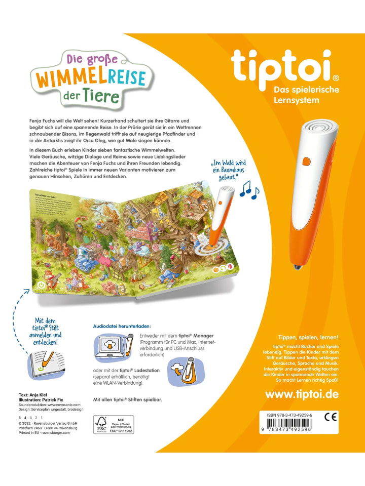 Ravensburger tiptoi® Die große Wimmelreise der Tiere günstig kaufen onesize