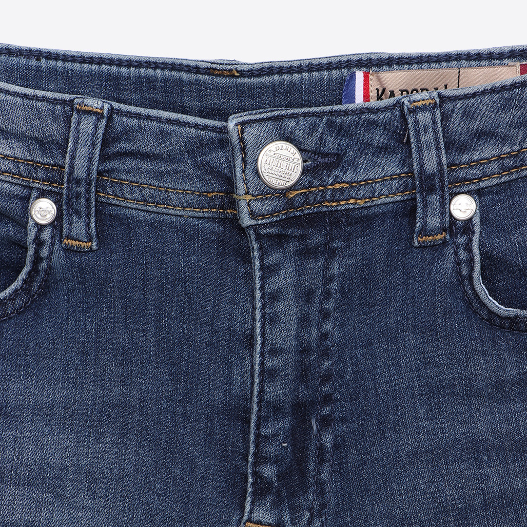 CEGO   Jean bleu délavé, coupe slim