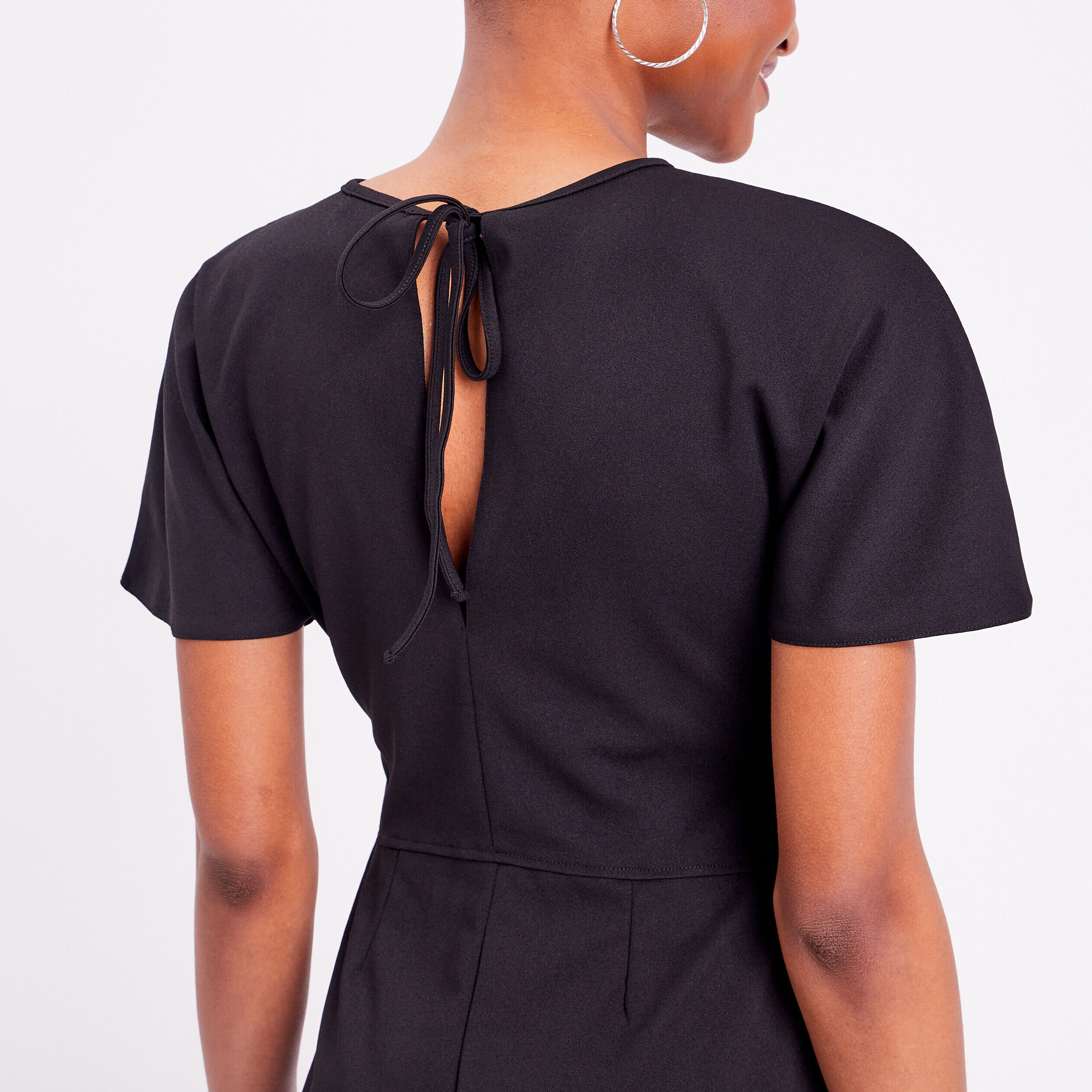 Combishort droite avec fentes noir femme | Cache Cache