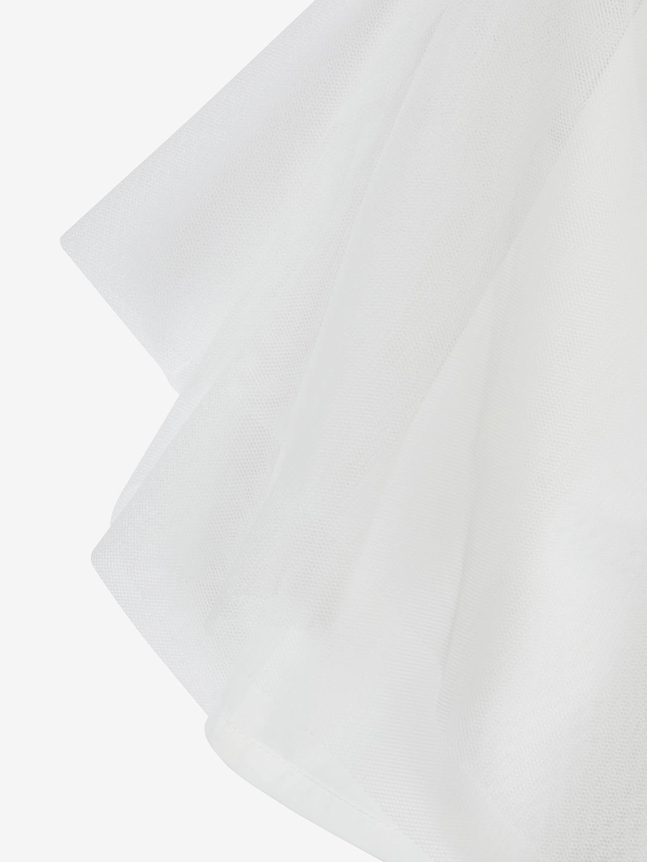 Vertbaudet Festliches Mädchen Volantkleid, Musselin & Tüll - wollweiß