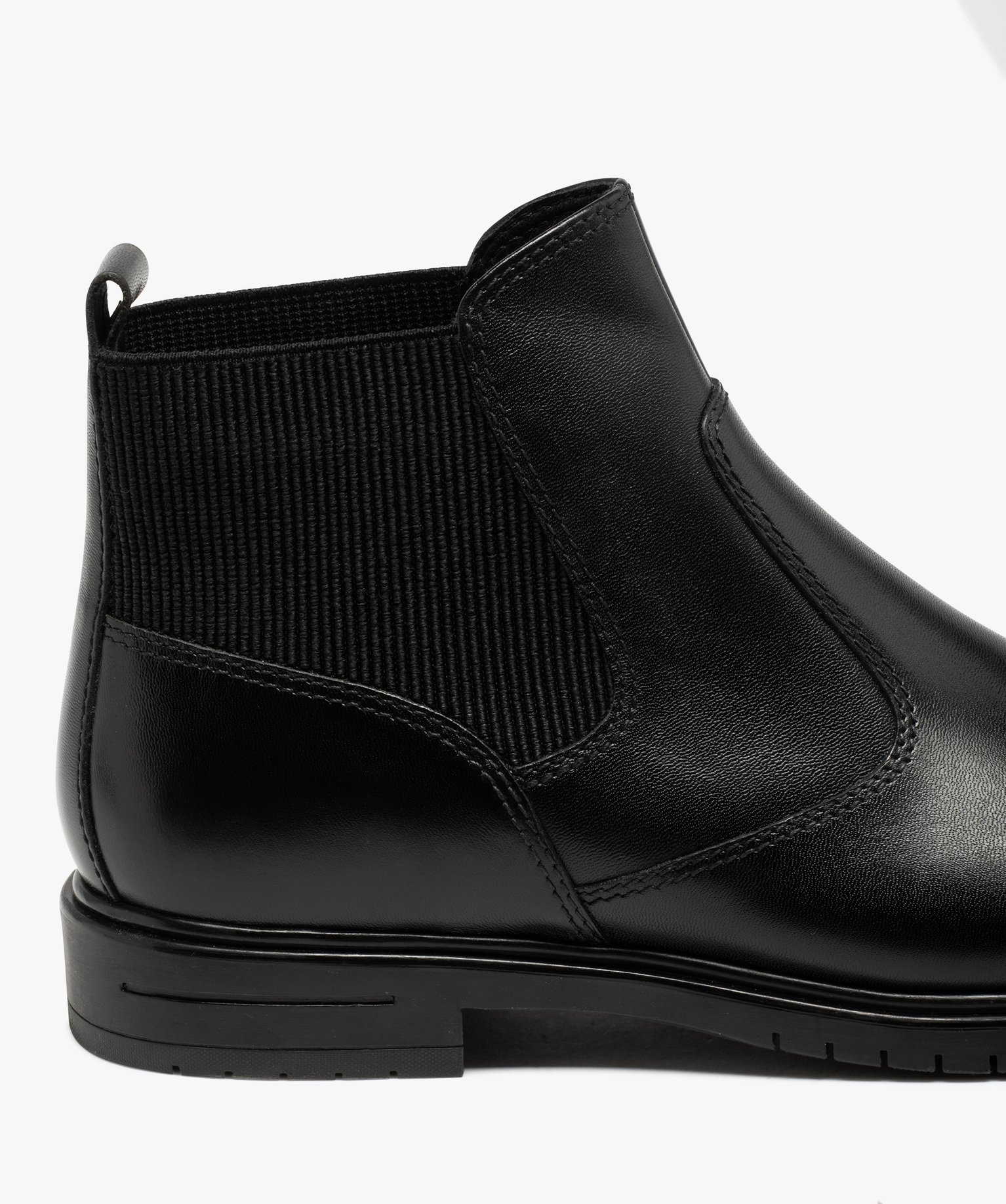 Chelsea boots dessus cuir homme noir | GEMO