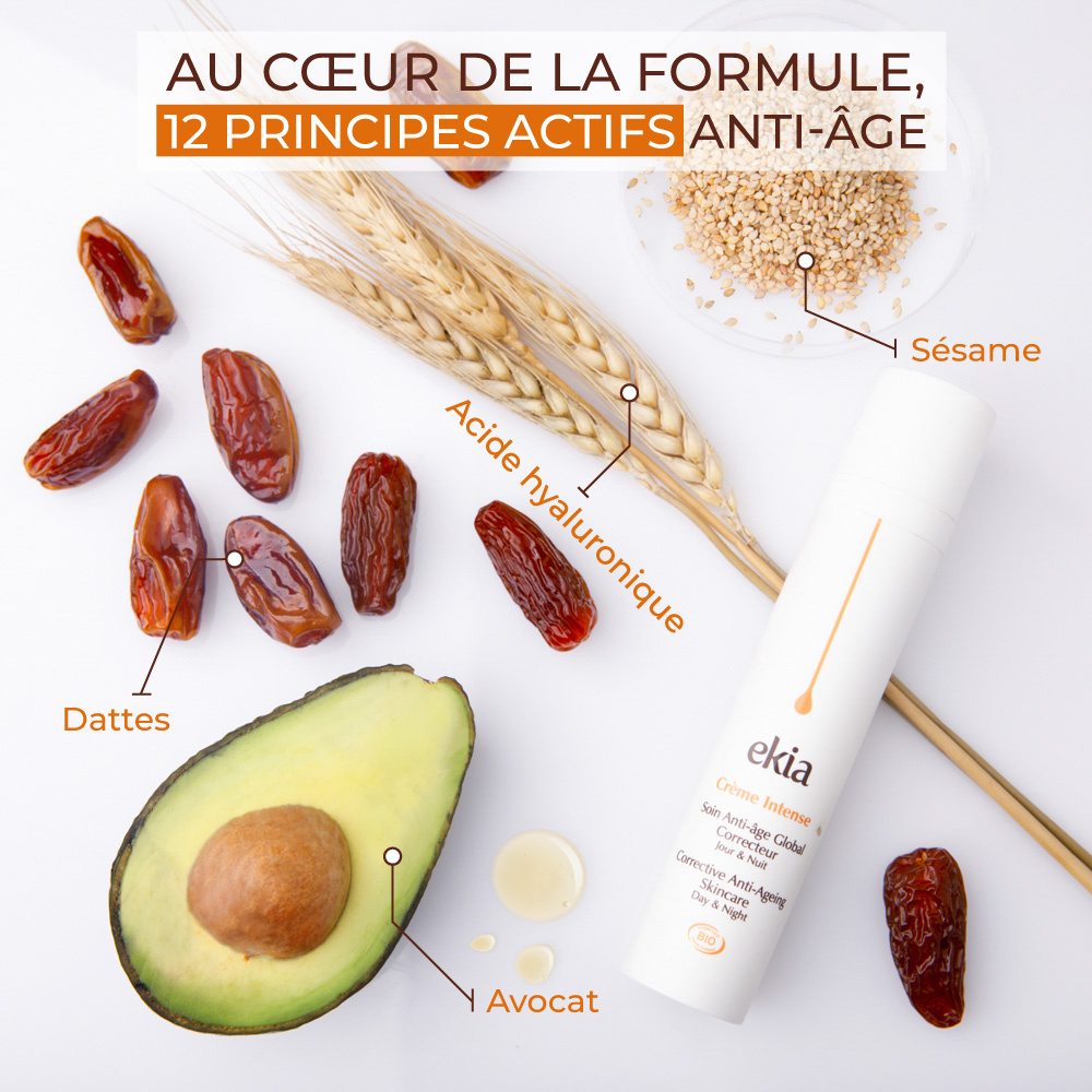 ekia Crème Intense Crème correction 6 en 1 -Anti-âge global - Certifiée bio