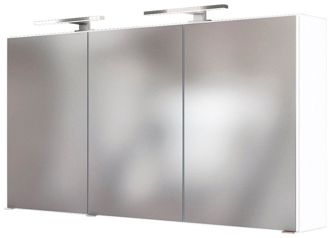 HELD MÖBEL Spiegelschrank Baabe Breite 120 cm, mit 3D-Effekt, dank 3 Spiegeltüren