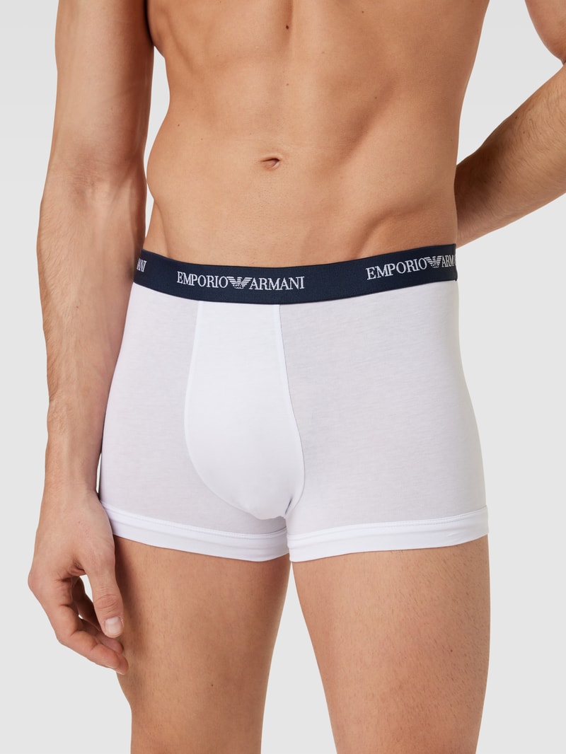 Hipster mit elastischem Logo-Bund in weiß