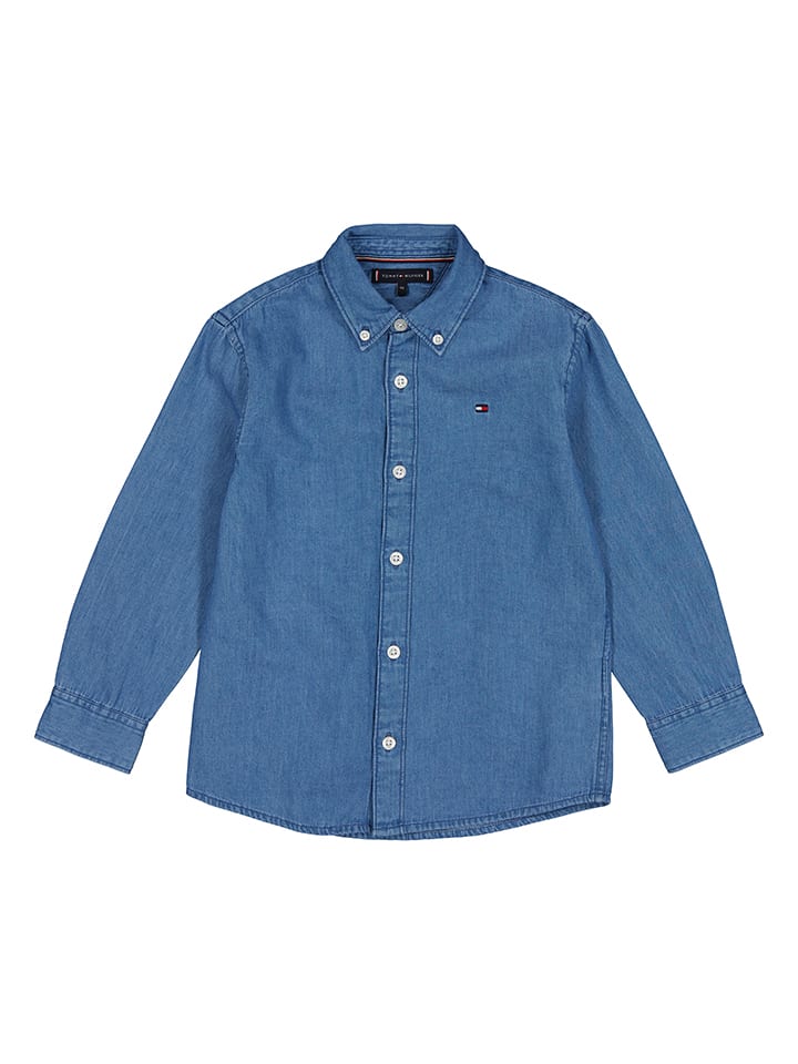 Tommy Hilfiger Jeanshemd in Blau günstig kaufen