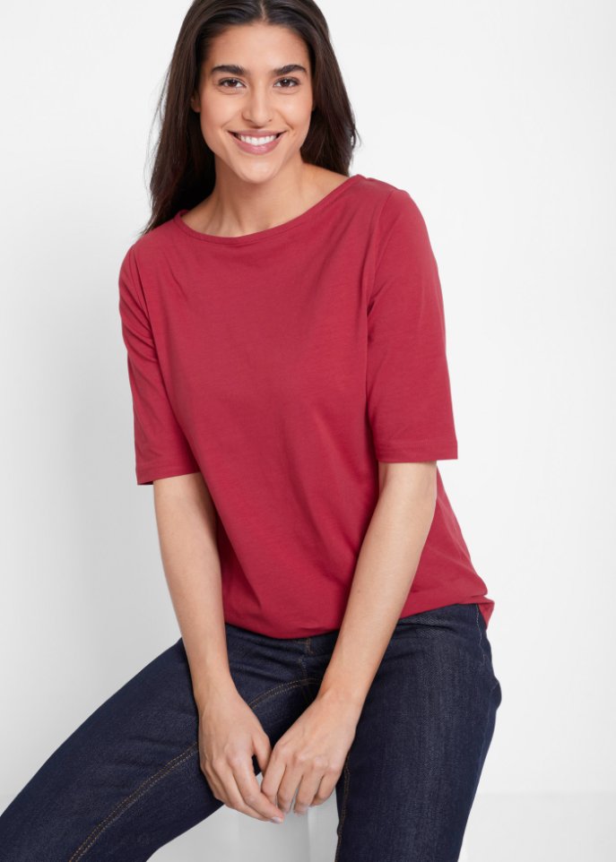 U-Boot-Ausschnitt-Shirt