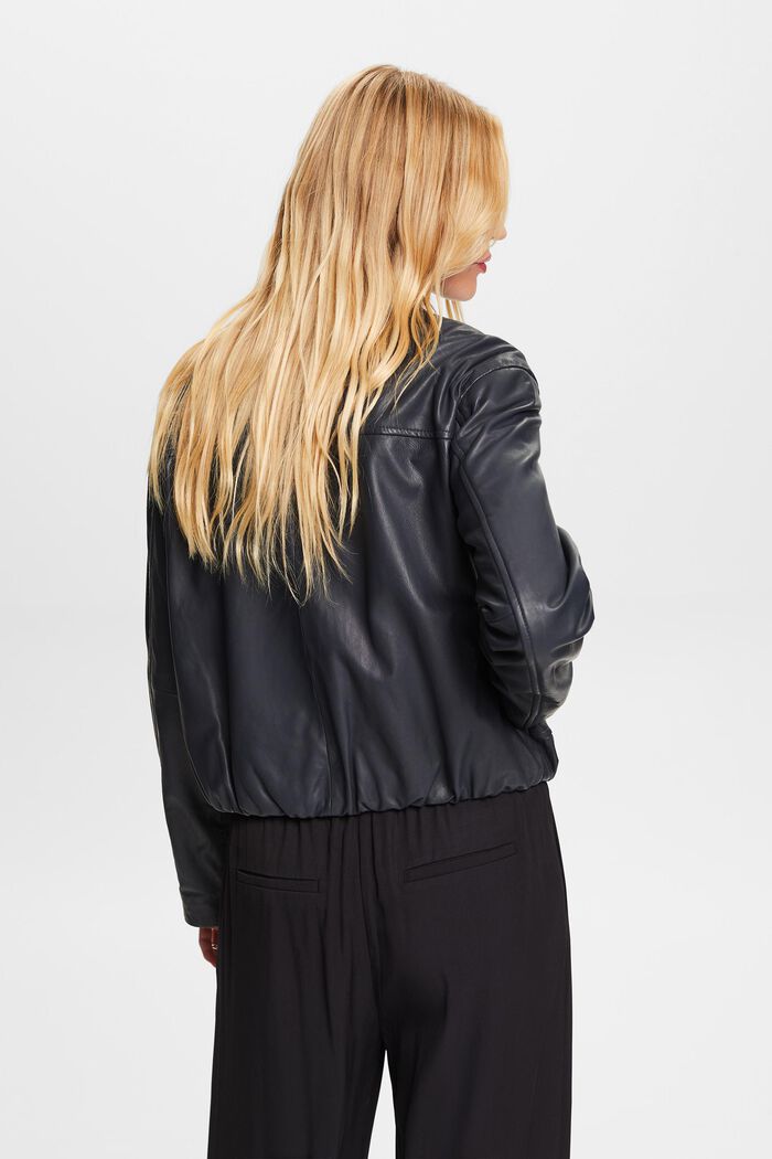 Lederjacke mit Stehkragen