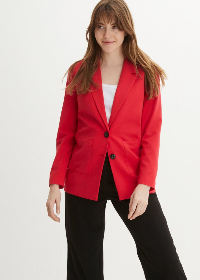 Lockerer Blazer mit aufgesetzten Taschen