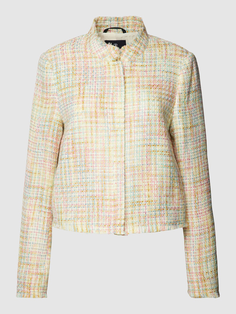 Blazer in Bouclé-Optik in hellgelb