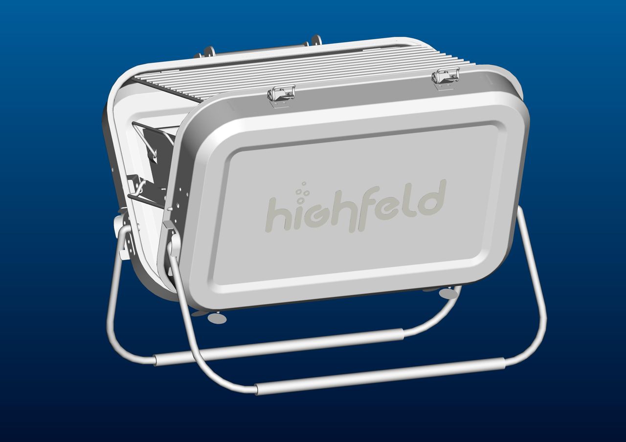 HIGHFELD Tragbarer Koffer Grill