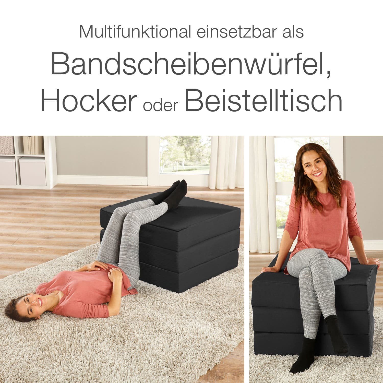 Klappmatratze Visko Deluxe, Bestschlaf, 15 cm hoch, (Spar-Set, 3-tlg), inkl. Spannbettlaken & Transporttasche