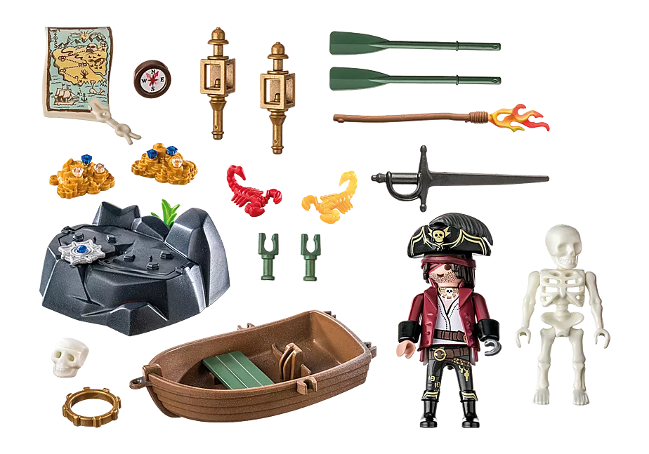 Starter Pack Pirat mit Ruderboot